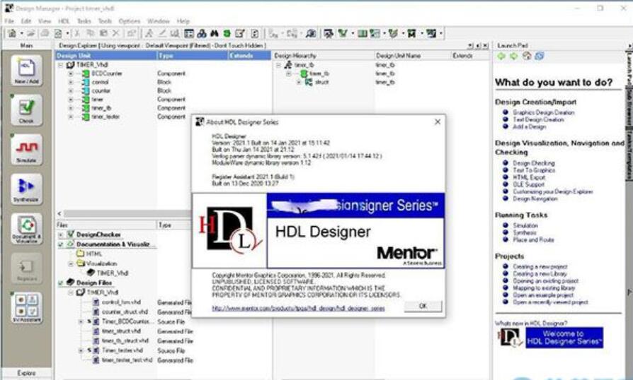 Mentor Graphics HDL Designer Series(HDS) v2021.1.1 许可激活版(附补丁)