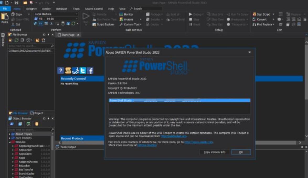 SAPIEN PowerShell Studio 2023 v5.8.214 x64 最新特别安装版(附注册机+教程)
