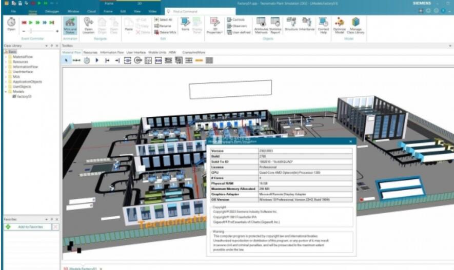 离散事件模拟工具Siemens Tecnomatix Plant Simulation 2302.0003 安装免费版