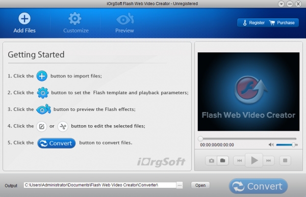 视频格式转换工具iOrgsoft Flash Web Video Creator v5.0.1 官方安装版