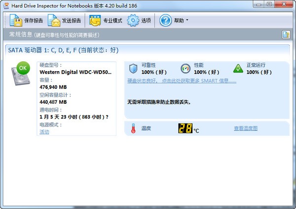 硬盘状态监视软件Hard Drive Inspector for Notebooks v4.23.198 免费安装版