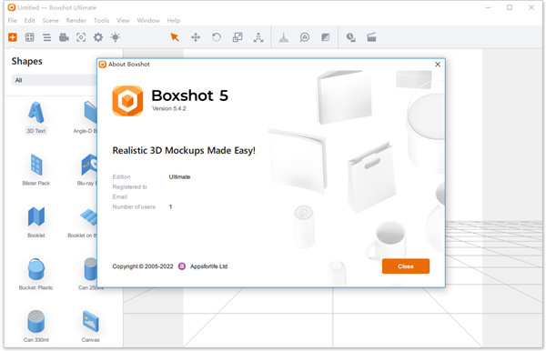Appsforlife Boxshot Ultimate5(3D包装设计) v5.4.2 免费特别版 附激活教程