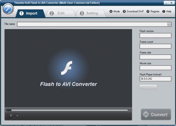 ThunderSoft Flash to AVI Converter(Flash转AVI软件) v4.9.0 特别版
