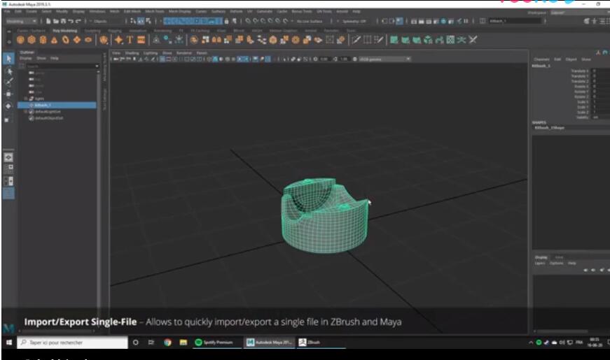 ZBrush/Maya快速导入导出桥接插件GN ZBrush/Maya Import/Export Tool V2.50 免费版