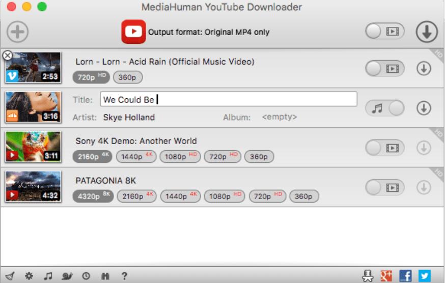 视频下载转换工具MediaHuman YouTube Downloader v3.9.9.33 绿色激活版
