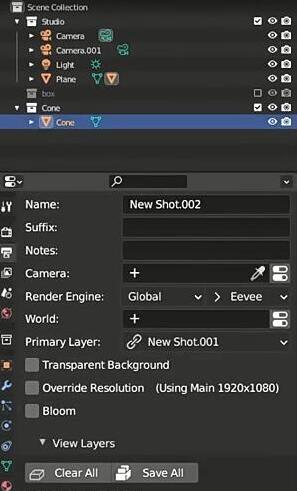 Blender相机镜头多机位渲染设置工具Shot Manager Pro V0.76b 免费专业版