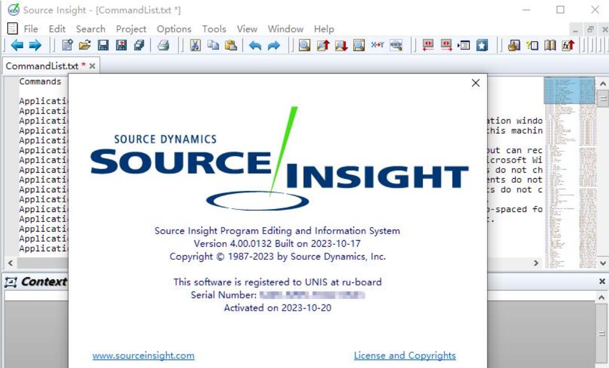 Source Insight v4.00.0132 免费绿色便携版(附方法)